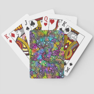 Baraja De Cartas Pintura de mano de puntos coloridos 1