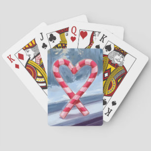 Baraja De Cartas Pintura de Navidad de Corazón de Caramelo