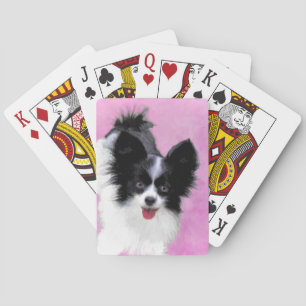 Baraja De Cartas Pintura de Papillon (blanco y negro) - Arte de per