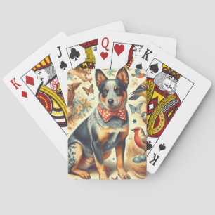 Baraja De Cartas Pintura de perro de ganado antiguo de Australia
