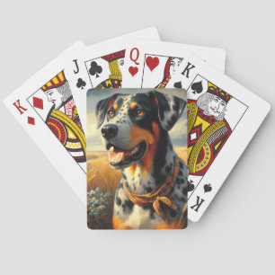 Baraja De Cartas Pintura de perro de leopardo de Catahoula