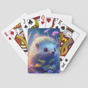 Baraja De Cartas Pintura de retrato animal Hedgehog Vida silvestre