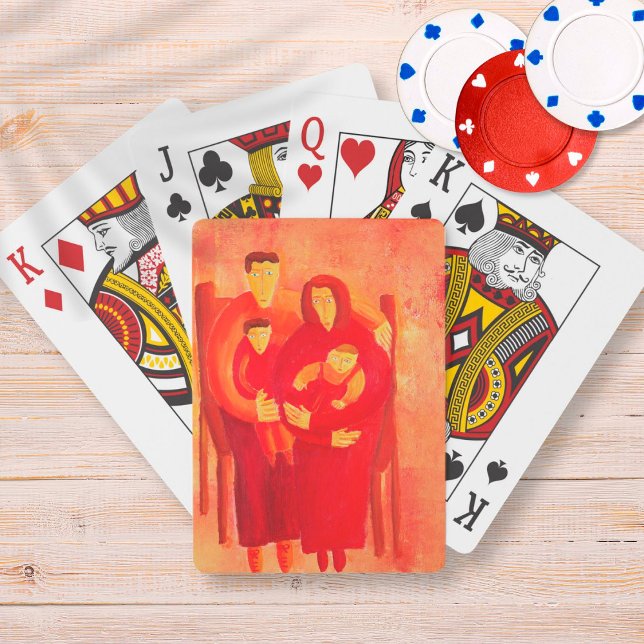 Baraja De Cartas Pintura de retrato de arte contemporáneo sentado e (Subido por el creador)