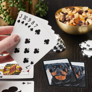 Baraja De Cartas Pintura de Rottweiler de Alfred Fox