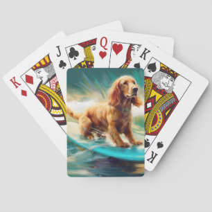 Baraja De Cartas Pintura de surf Cocker Spaniel Beach