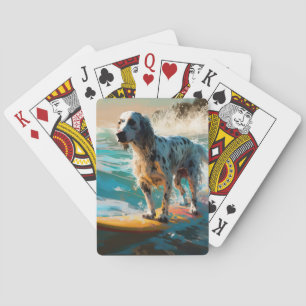 Baraja De Cartas Pintura de surf en English Setter Beach