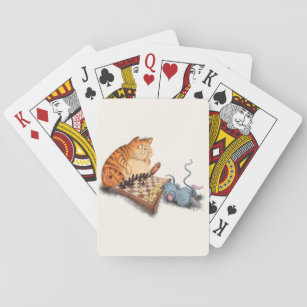 Baraja De Cartas Pintura de tarjetas de ajedrez para jugar al gato 