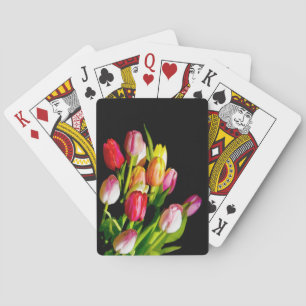 Baraja De Cartas Pintura de tulipán - Arte de flores original