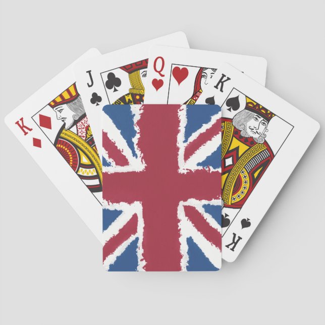 Baraja De Cartas Pintura de Union Jack de Heva Weva (Reverso)