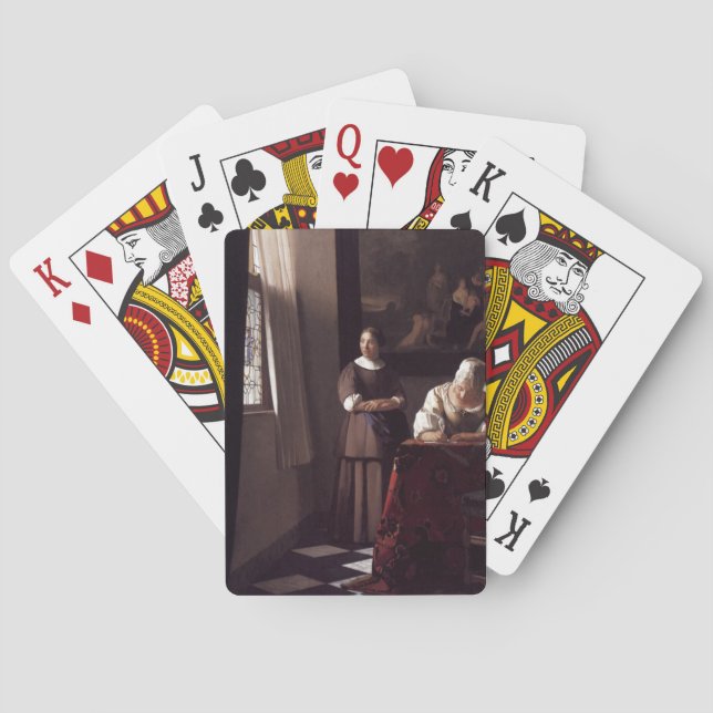 Baraja De Cartas Pintura de Vermeer, artista holandés (Reverso)