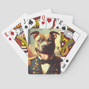 Baraja De Cartas Pintura del Viejo Toro Terrier Americano