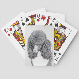 Baraja De Cartas Pintura estándar de pop negro - Arte de perro