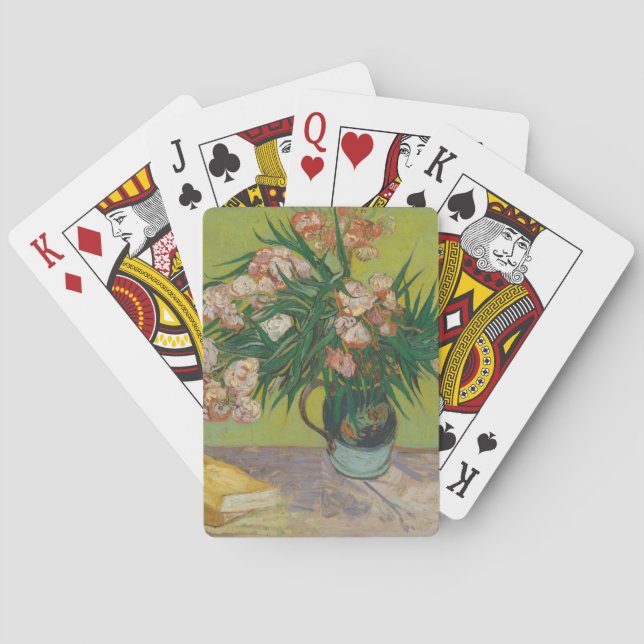 Baraja De Cartas Pintura floral de Vincent Van Gogh Oleander (Reverso)