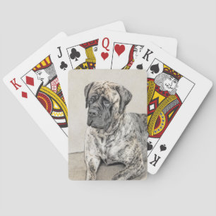 Baraja De Cartas Pintura inglesa de castiff (Brindle) - Arte de per