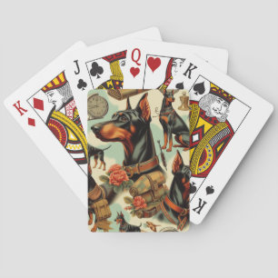 Baraja De Cartas Pintura inmaculada Doberman