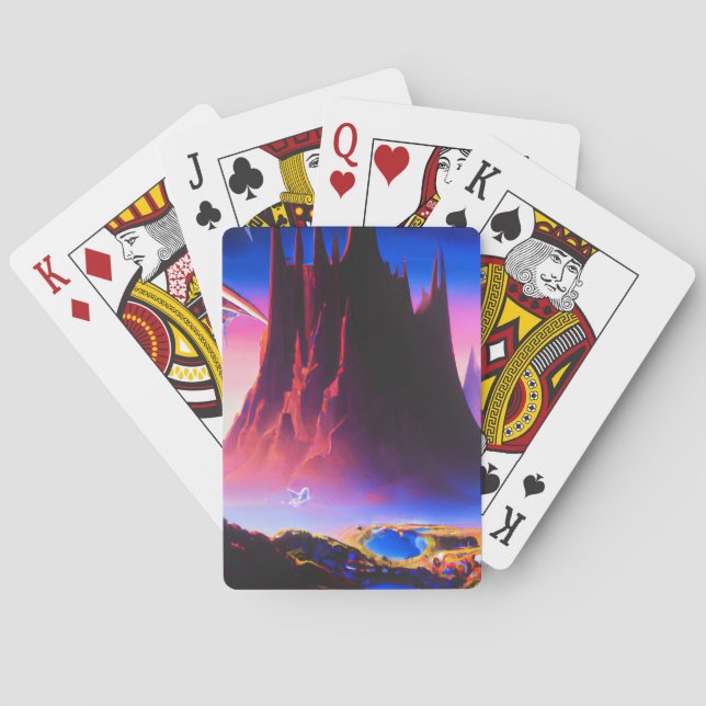 Baraja De Cartas Pintura petrolera de Dream World (Reverso)