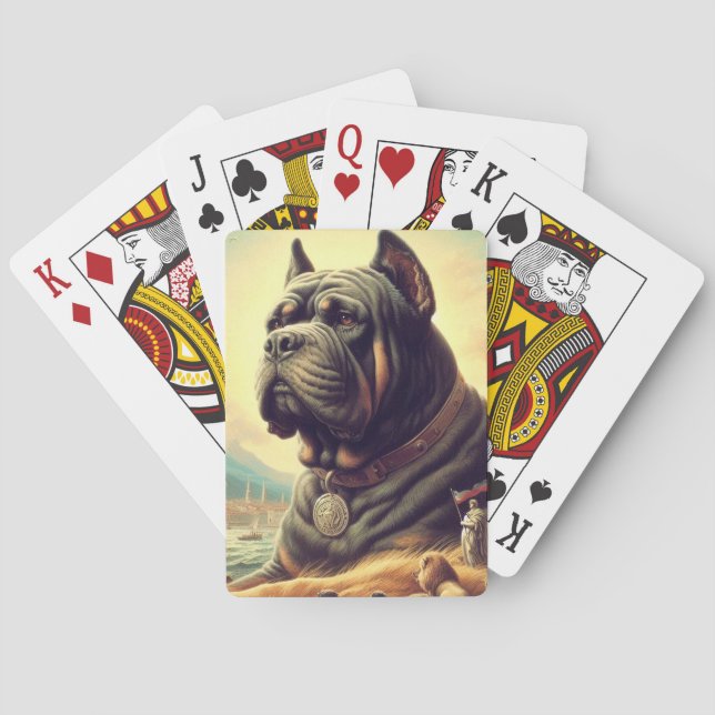 Baraja De Cartas Pintura Retro Cane Corso (Reverso)