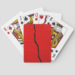 Baraja De Cartas Pintura roja resquebrajada