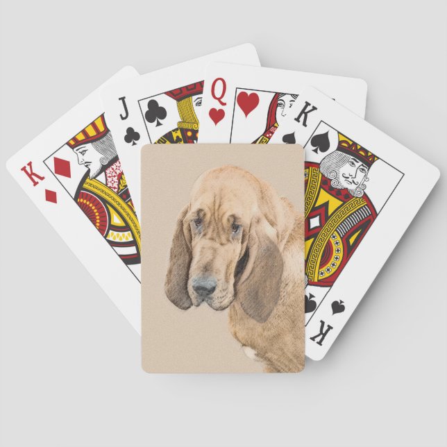 Baraja De Cartas Pintura Sangrienta - Arte Perro Original. (Reverso)