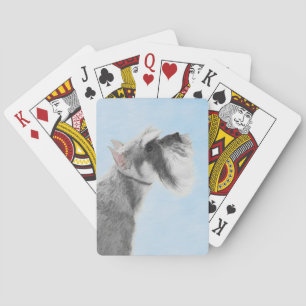 Baraja De Cartas Pintura Schnauzer (gigante, estándar) - Arte de pe