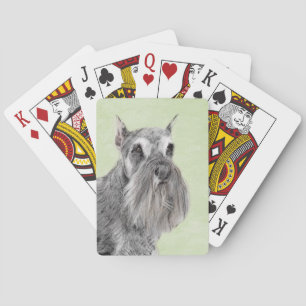 Baraja De Cartas Pintura Schnauzer (gigante, estándar) - Arte de pe