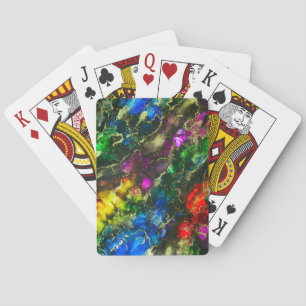 Baraja De Cartas Pintura sintética psicodélica de tinta de alcohol