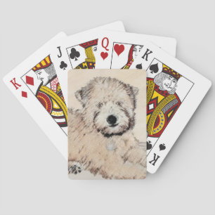 Baraja De Cartas Pintura Terrier de Ruedas Recubiertas Blancas Arte