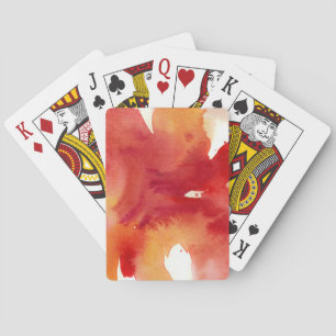Baraja De Cartas Pinturas abstractas de la acuarela