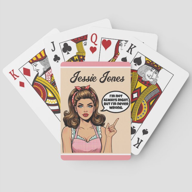 Baraja De Cartas Pinup de retro_ no está mal (Reverso)
