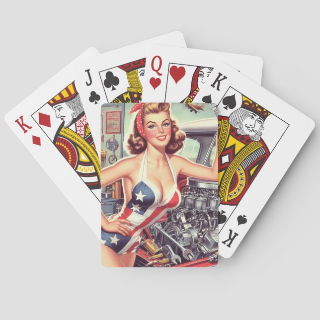 Baraja De Cartas Pinza mecánica vintage (Reverso)