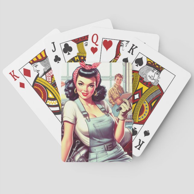 Baraja De Cartas Pinza mecánica vintage (Reverso)