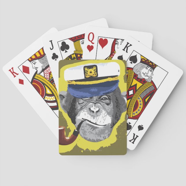 Baraja De Cartas Pipa de humo de chimpancé (Reverso)