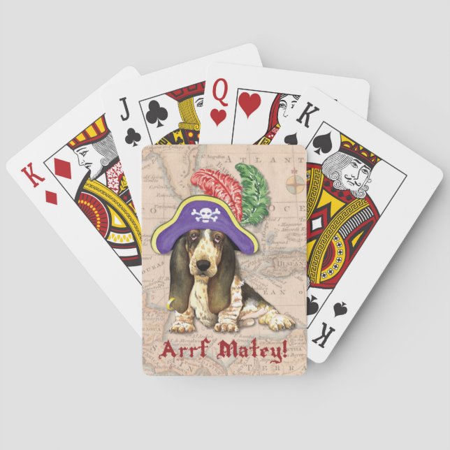 Baraja De Cartas Pirata Hound Basset (Reverso)