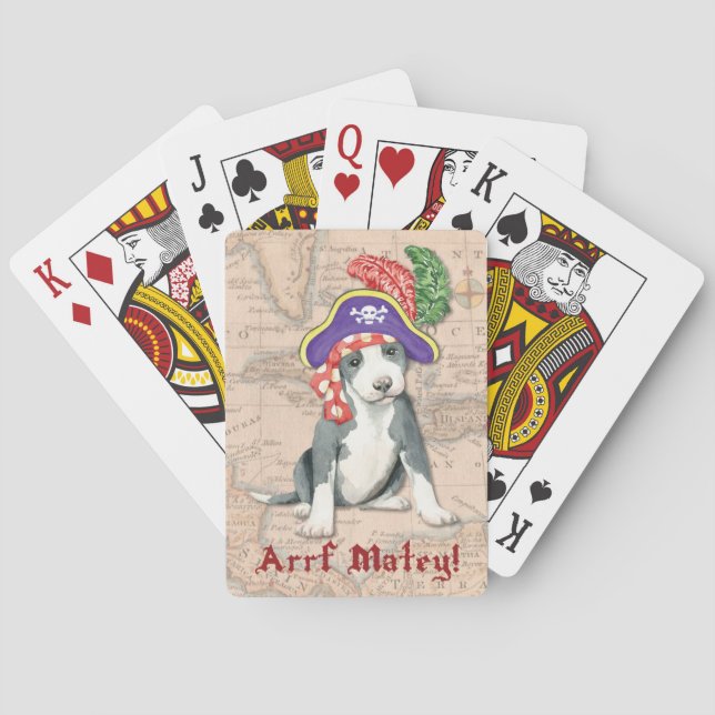 Baraja De Cartas Pirata Pit Bull Terrier (Reverso)