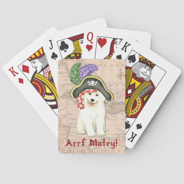 Baraja De Cartas Pirata Samoyed (Reverso)