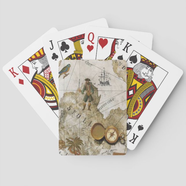 Baraja De Cartas Pirate Map Playing Cards (Reverso)
