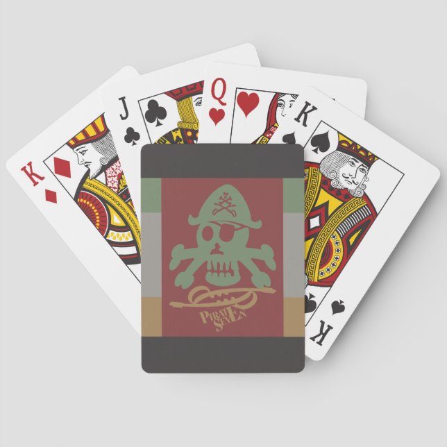 BARAJA DE CARTAS PIRATE SEVEN SKULL BY MASANSER PIXELAT (Reverso)
