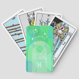 Baraja De Cartas Pisces Personalizado Birthday Zodiac - Diseño mode