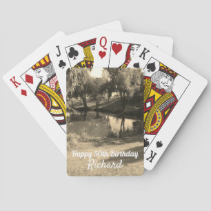 Baraja De Cartas Piscina de pesca personalizada 50 años