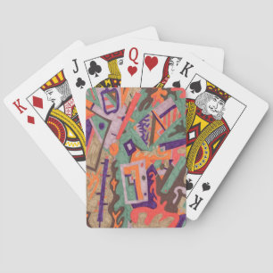 Baraja De Cartas Piscina geoorgánica, arte abstracto