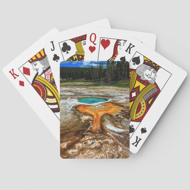 Baraja De Cartas Piscina la termal de Yellowstone (Reverso)
