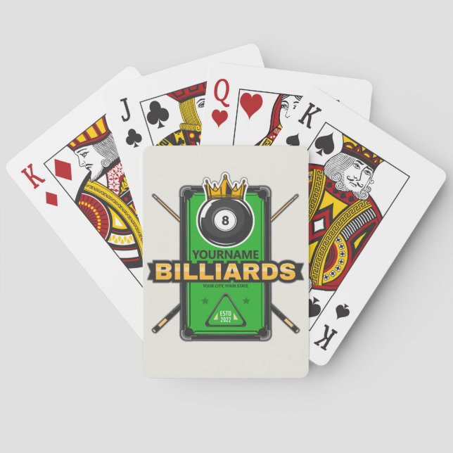 Baraja De Cartas Piscina personalizada NOMBRE 8 Billetes de la Coro (Reverso)