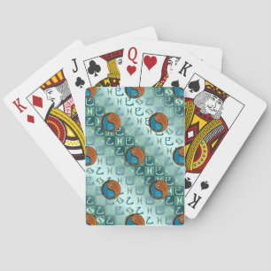 Baraja De Cartas Piscis & Serpiente de Madera