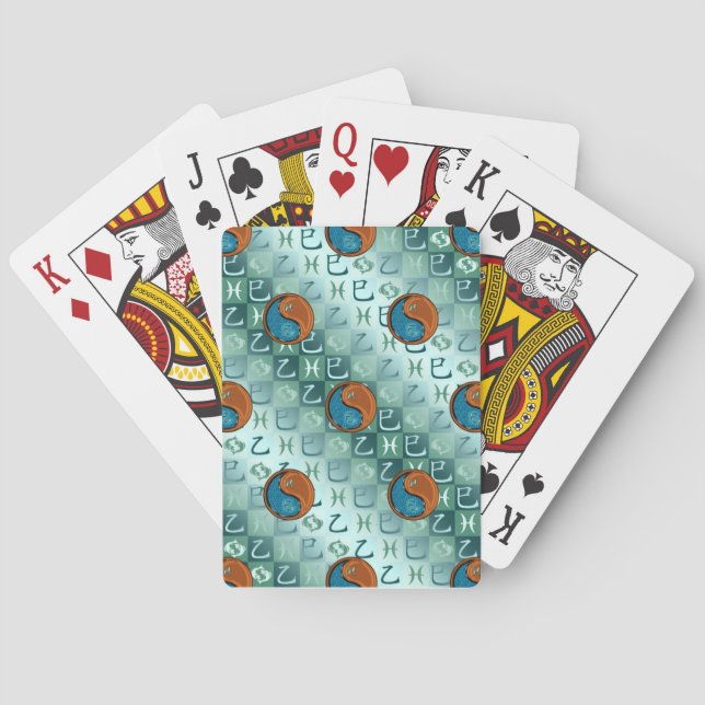 Baraja De Cartas Piscis & Serpiente de Madera (Reverso)