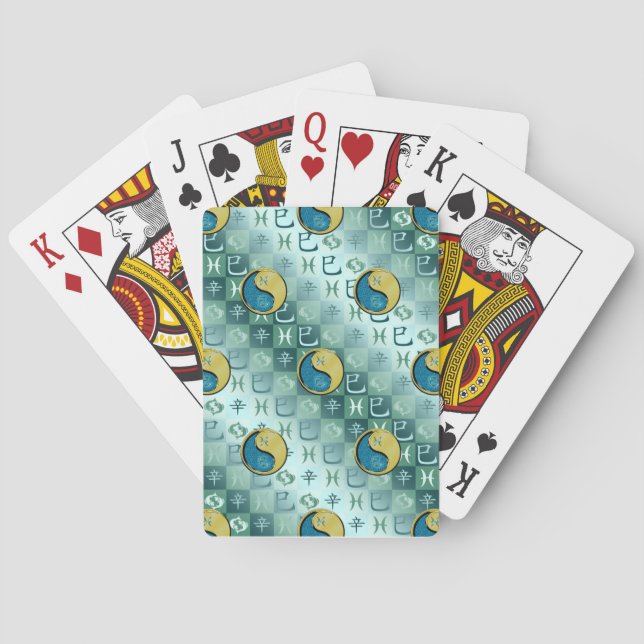 Baraja De Cartas Piscis & Serpiente de Metal (Reverso)
