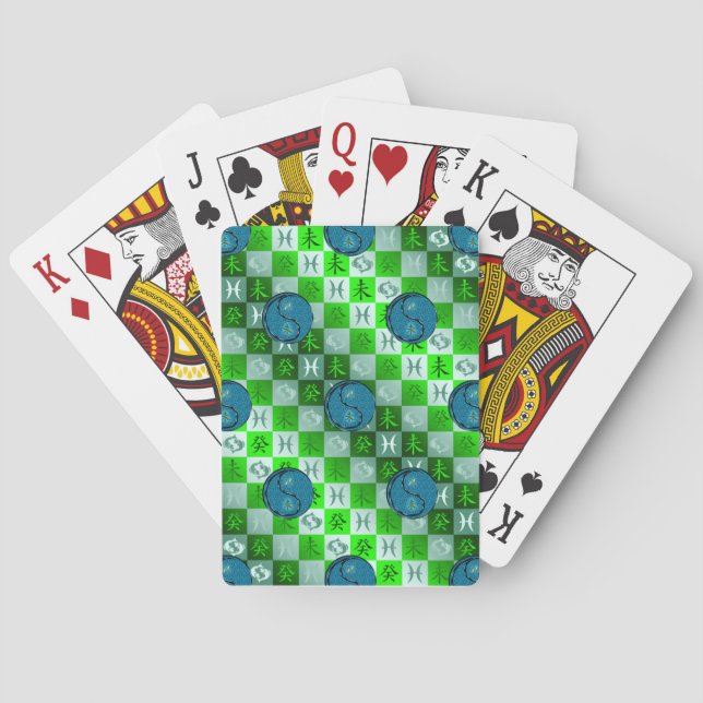 Baraja De Cartas Piscis y Cabra de Agua (Reverso)