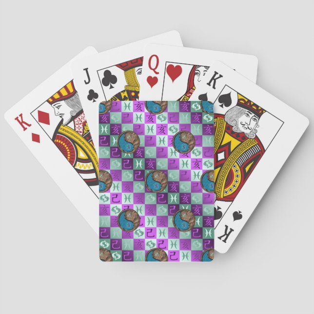 Baraja De Cartas Piscis y Cerdo de Tierra (Reverso)