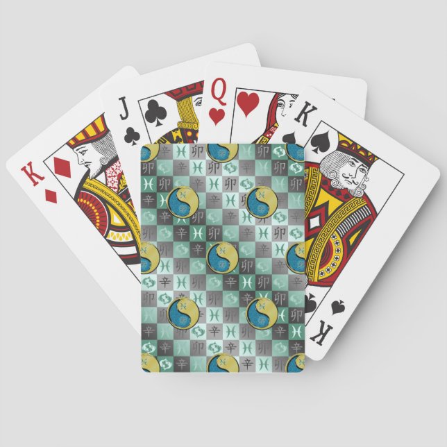 Baraja De Cartas Piscis y Conejo de Metal (Reverso)