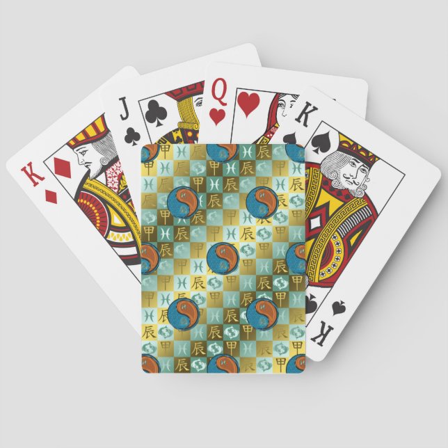 Baraja De Cartas Piscis y Dragón de Madera (Reverso)