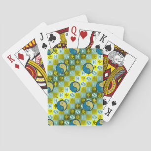 Baraja De Cartas Piscis y Mono de Metal